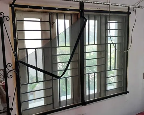 Bird net balcony installation