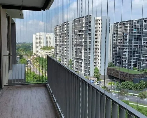 Invisible grill for balcony and windows